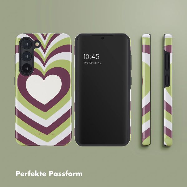 Selencia Vivid Backcover Samsung Galaxy S23 - Double Hearts Plum Fern