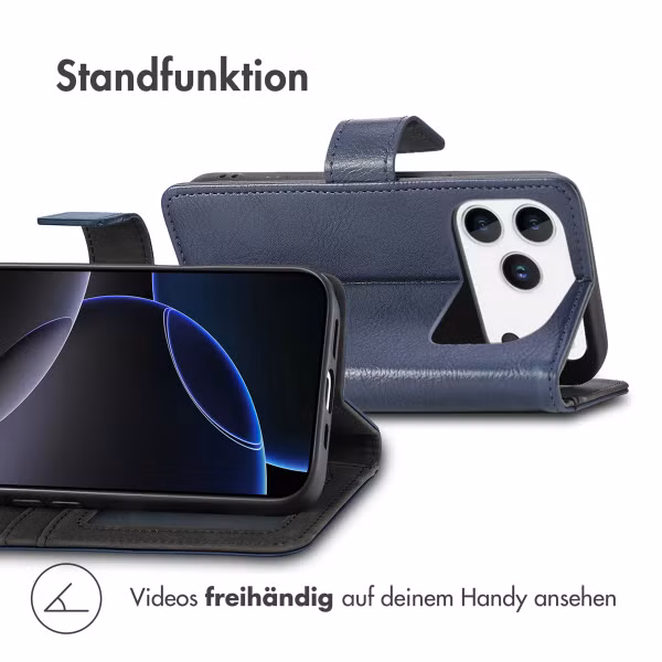 imoshion Luxuriöse Klapphülle Apple iPhone 17 Pro - Dunkelblau