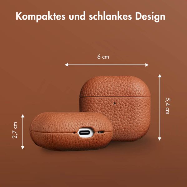 Accezz Echtes Leder Case AirPods 4 - Cognac
