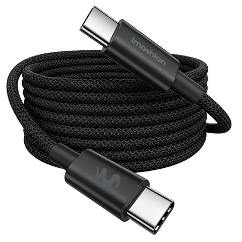 imoshion Braided USB-C-zu-USB-C-Kabel 100 W - 2 Meter - Schwarz