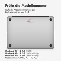 Selencia Glitzer Cover das Apple MacBook Air 15 Zoll (2023 / 2024 M3 chip / 2025 M4 chip) - Transparent