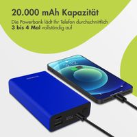 imoshion Ultra Series Aluminium | Powerbank 20.000 mAh - Schnellladen bis 33W - Cobalt Blue