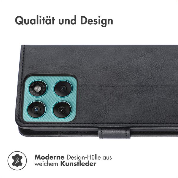 imoshion Luxuriöse Klapphülle Motorola Moto G57 Power - Schwarz