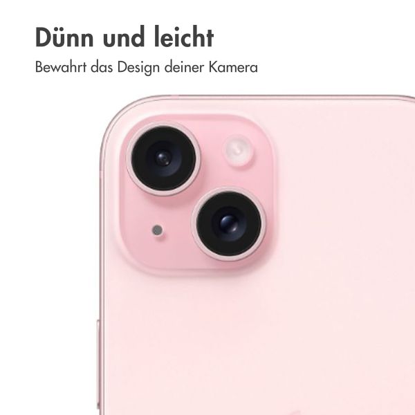 imoshion 2er-Pack Objektivschutz für Kamera für das Apple iPhone 15 / 15 Plus - Pink
