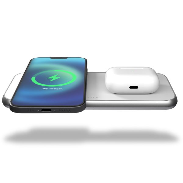 Zens Aluminium 3-in-1 Wireless Charger - Kabelloses Ladegerät für iPhone, AirPods und iPad - Geeignet für MagSafe und Qi2 - Power Delivery - 45 Watt