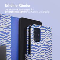 imoshion ﻿Design Klapphülle für das Samsung Galaxy A51 - White Blue Stripes