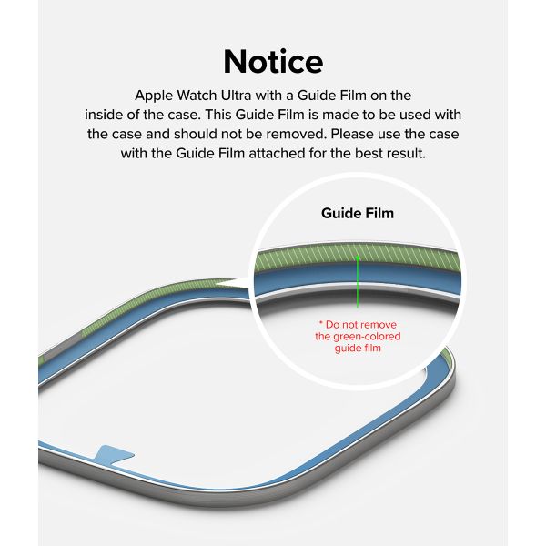 Ringke Bezel Styling + Displayschutz für die Apple Watch Ultra - 49 mm - Knurling Titanium