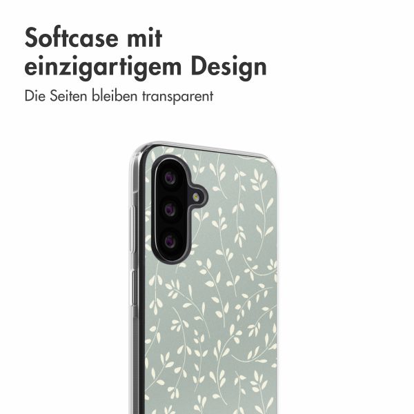 imoshion  Design Hülle für das Samsung Galaxy A26 - Smoke Green Flowers