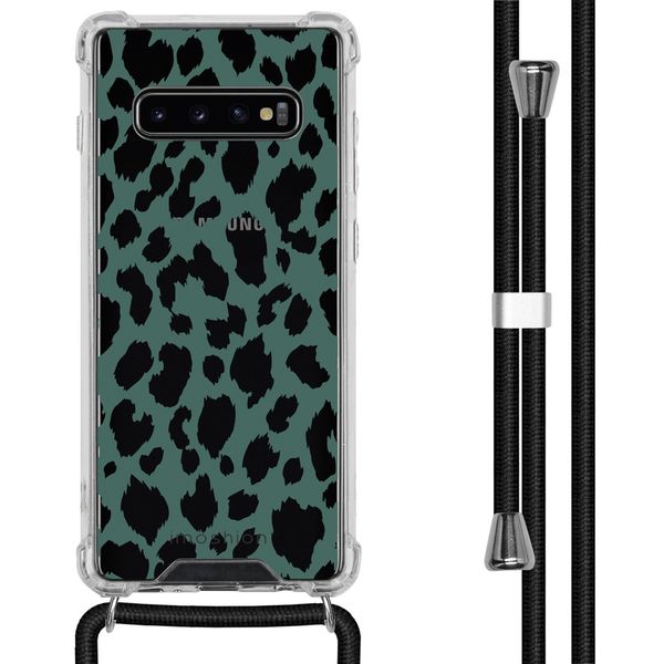 imoshion Design Hülle mit Band für das Samsung Galaxy S10 Plus - Panther Illustration