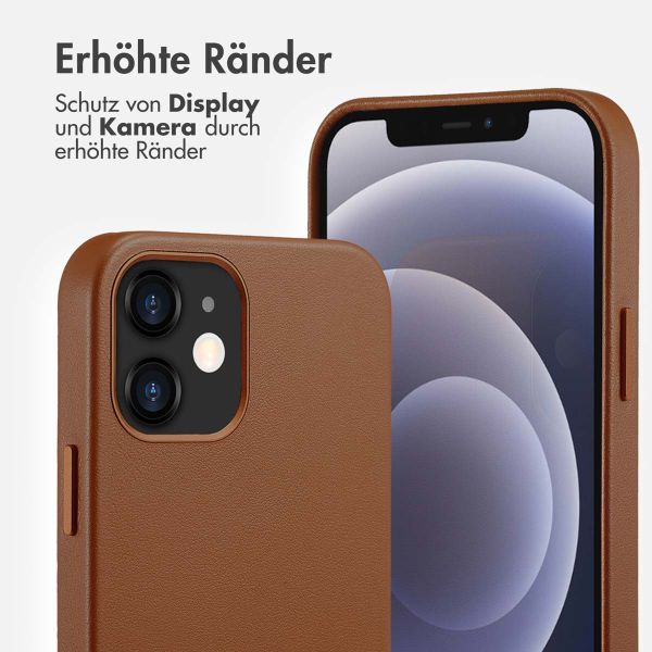 Accezz MagSafe Leather Backcover Apple iPhone 12 (Pro) - Sienna Brown