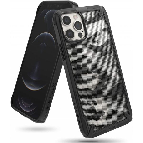 Ringke Fushion X Case für das iPhone 12 (Pro) - Camo Schwarz