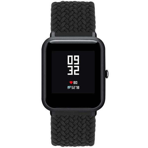 imoshion Geflochtenes Nylon-Armband für die Amazfit GTS / BIP - Schwarz