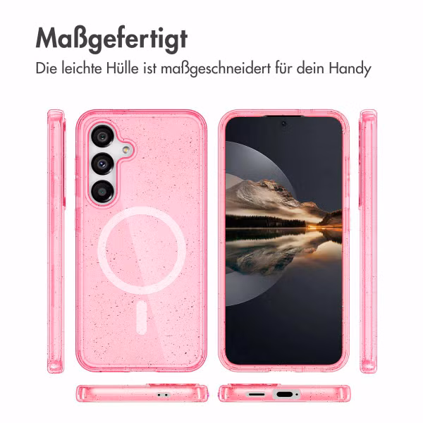 imoshion Sparkle Back Cover mit MagSafe Samsung Galaxy S25 Plus - Rosa