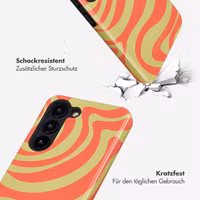 Selencia Vivid Back Cover Samsung Galaxy S23 - Wavy Swirl Orange Fern