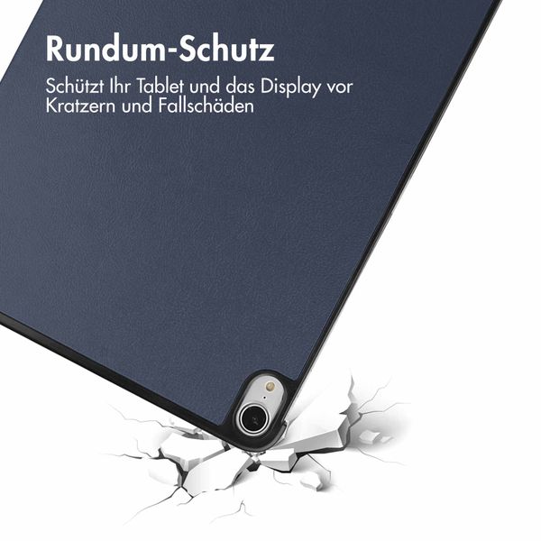 imoshion Trifold Klapphülle Apple iPad Air 11 Zoll (2025) M3 / (2024) M2 / Air 5 (2022) / Air 4 (2020) - Dunkelblau