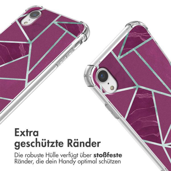 imoshion Design Hülle mit Band Apple iPhone Xr - Bordeaux Graphic