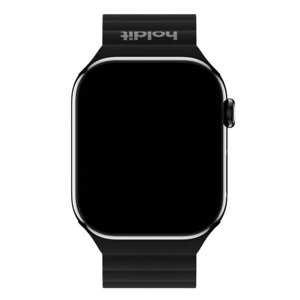 Holdit Silikonarmband Magnet für Apple Watch Series 1 - 11 / SE / Ultra (44/45/46/49 mm) - Black / Grey