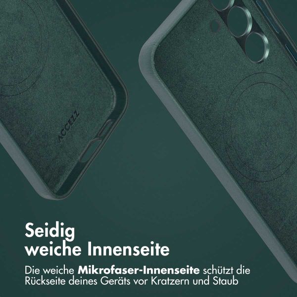 Accezz 2-in-1 Klapphülle aus Leder mit MagSafe Samsung Galaxy S23 FE - Cedar Green