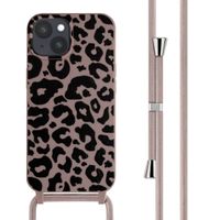 imoshion Silikonhülle design mit Band für das Apple iPhone 15 - Animal Pink