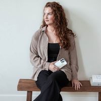 Selencia Vivid Back Cover Apple iPhone 11 - Marble Light Brown