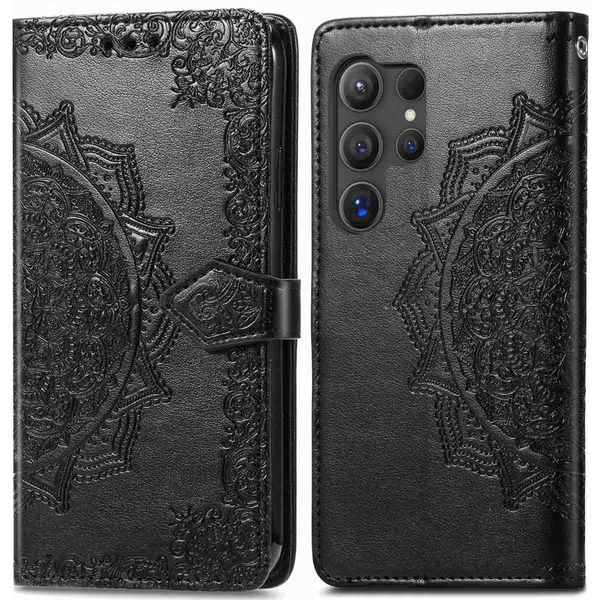 imoshion Mandala Klapphülle für das Samsung Galaxy S24 Ultra - Schwarz