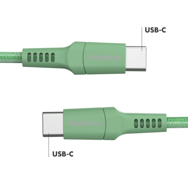 imoshion Braided USB-C-zu-USB-C Kabel - 2 Meter - Grün