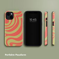 Selencia Vivid Rückabdeckung mit MagSafe Apple iPhone 14 - Wavy Swirl Orange Fern