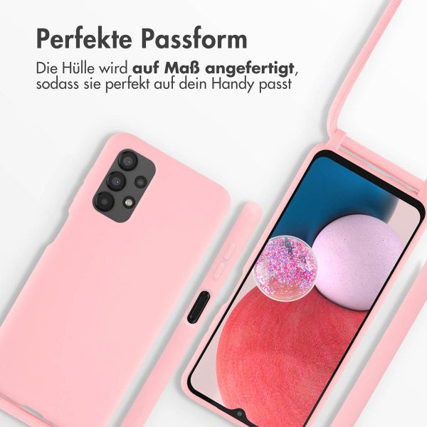 imoshion Silikonhülle mit Band für das Samsung Galaxy A13 (4G) - Rosa