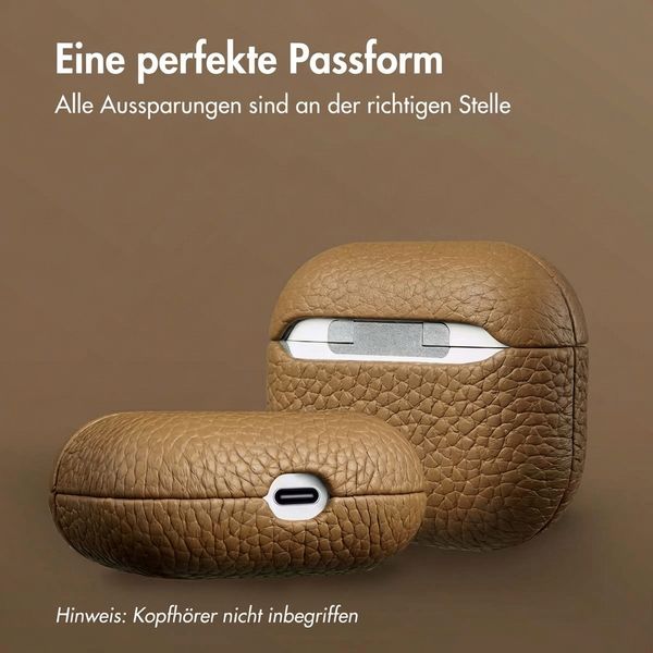 Accezz Echtleder Case  Apple Airpods 3 - Taupe