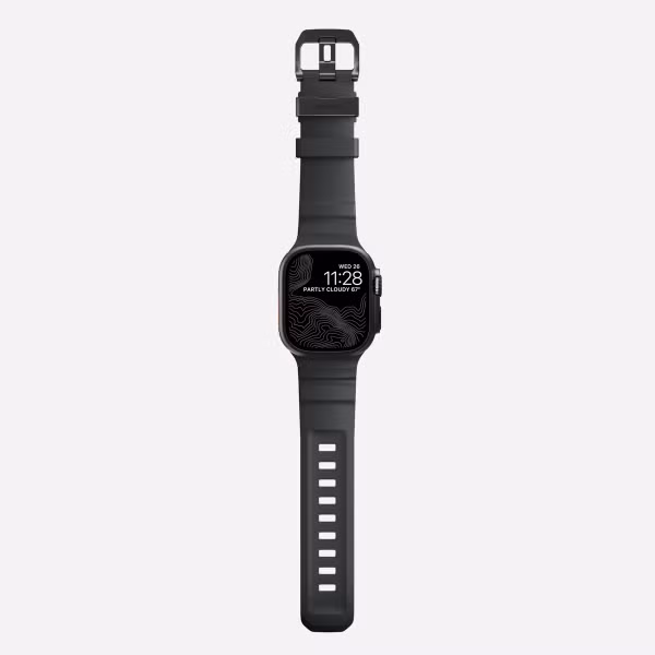 Nomad Rocky Point Armband für das  Apple Watch Series 1 t/m 11 / SE / Ultra (44/45/46/49 mm) - Storm / Black