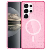 imoshion Sparkle Back Cover mit MagSafe für das Samsung Galaxy S24 Ultra - Glitzer Rosa