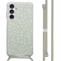 imoshion Design Hülle mit Band Samsung Galaxy A16 - Smoke Green Flowers