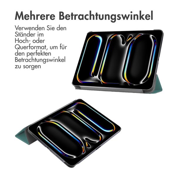 imoshion Trifold Klapphülle Apple iPad Pro 11 (2024) M4 - Dunkelgrün