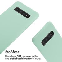 imoshion Silikonhülle mit Band für das Samsung Galaxy S10 - Mintgrün