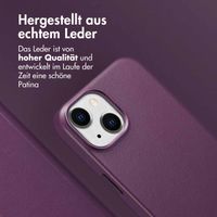 Accezz 2-in-1 Klapphülle aus Leder mit MagSafe Apple iPhone 14 - Heath Purple