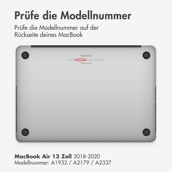 Selencia Cover mit Samtoberfläche für das MacBook Air 13 Zoll (2018-2020) - A1932 / A2179 / A2337 - Beige