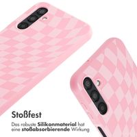 imoshion Silikonhülle design mit Band für das Samsung Galaxy A25 (5G) - Retro Pink