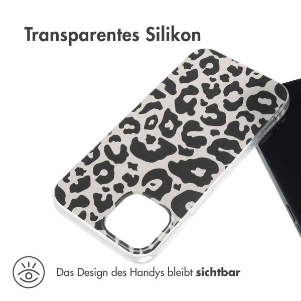 imoshion Design Hülle Apple iPhone 14 - Leopard Transparent
