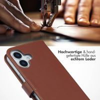 Selencia Echtleder Klapphülle Apple iPhone 17 - lichtbruin