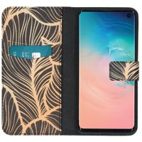 imoshion Design TPU Klapphülle Samsung Galaxy S10 - Golden Leaves