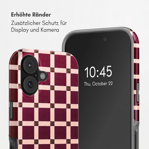Selencia Vivid Rückabdeckung mit MagSafe Apple iPhone 17 - Check This Burgundy