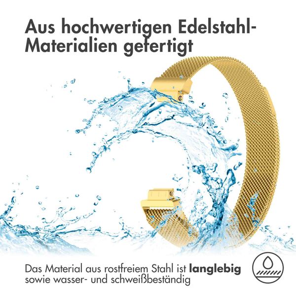 imoshion Mailändische Magnetarmband für das Fitbit Inspire - Größe M - Gold