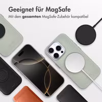 Accezz MagSafe Leather Backcover Apple iPhone 16 Pro - Light Grey