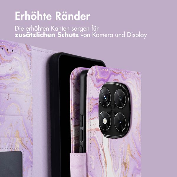 imoshion Design Klapphülle Xiaomi Redmi Note 14 Pro (5G) - Purple Marble