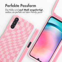 imoshion Silikonhülle design mit Band für das Samsung Galaxy A25 (5G) - Retro Pink