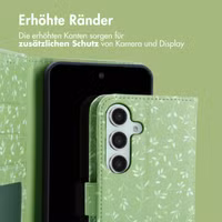 imoshion Design Klapphülle für das Samsung Galaxy S25 - Green Flowers