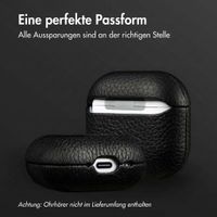 Accezz Echtleder Case  Apple Airpods 4 - Schwarz