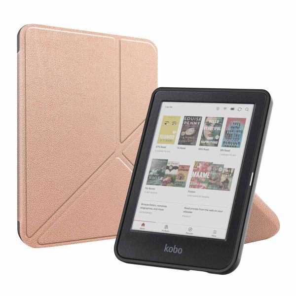 imoshion Klappbare Klapphülle für das Kobo Clara Colour / Kobo Clara BW - Rose Gold