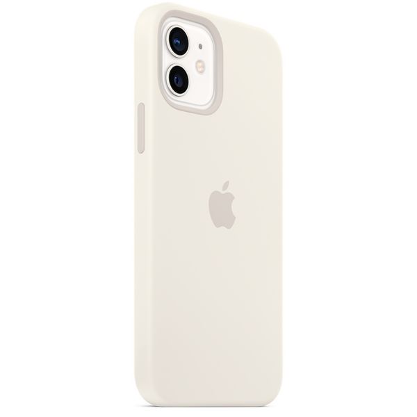 Apple Silikon-Case MagSafe Apple iPhone 12 (Pro) - White