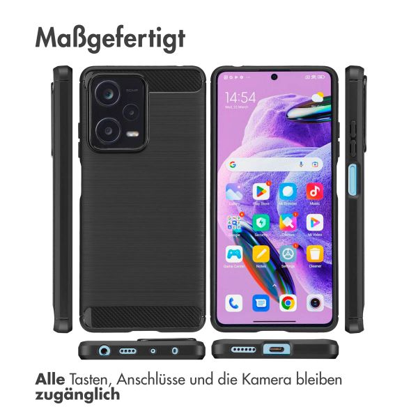 imoshion Brushed Back Cover Xiaomi Redmi Note 12 Pro Plus - Schwarz